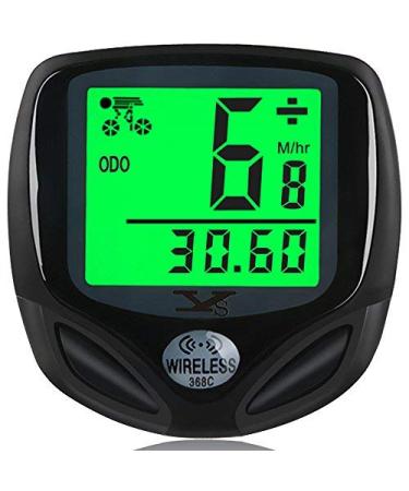 DINOKA Bike Speedometer Waterproof Wireless Bicycle Bike Computer and Cycling Odometer with Multi-Function LCD Backlight Display