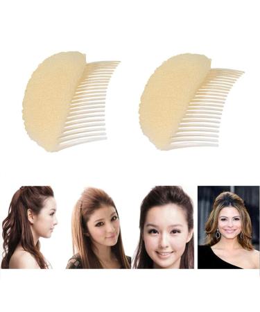 2PCS Soft Sponge Hair Base Inserts for Women - Bun Maker & Styling Accessory in Beige - Buy Online on GoSupps.com
