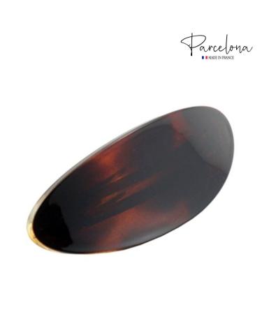 Parcelona French Oval Celluloid Tortoise Shell Large 4 Automatic Hair Clip Barrette - Made in France - Buy Online on GoSupps.com