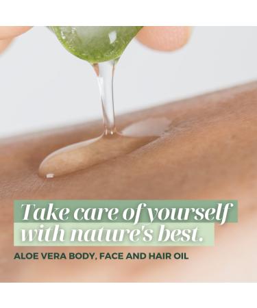 Pure Aloe Vera Macerated Oil - Natural Body Face & Hair Moisturizer - 250 ml for Massage & Hydration - Buy Online on GoSupps.com