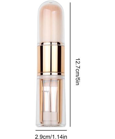 Retractable Powder Brush Retractable Foundation Brush | Cosmetic Brush Set | 5 in 1 Travel Powder Makeup Brush Portable Eyeshadow and Concealer Brushes for All Around Rose Gold - Buy Online on GoSupps.com