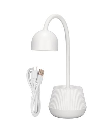 UV-LED nail lamp portable mini-nail dryer 24 W nail polish cardification lamp 365 NM 405 NM 360 rotating swan neck nail polish hardening lamp for DIY and salon manicure