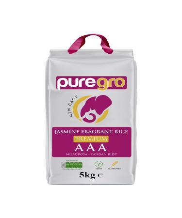 Puregro AAA Premium Jasmine Fragrant Rice 5kg 5 kg (Pack of 1) - Buy Online on GoSupps.com
