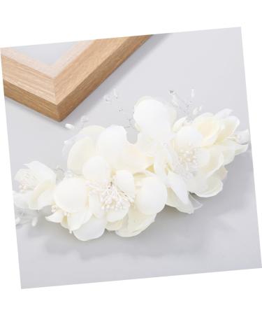 DOITOOL Decorative Hair Combs Crystal Flower Hair Comb Bridal Headpiece Hair Headgear Headband Diamond Headgear Bridal Hair Comb Tiara Korean Version Bride White Decorate - Buy Online on GoSupps.com