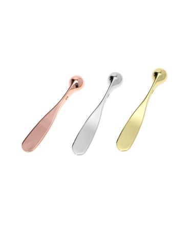 Lurrose 3pcs Mask Scoop Makeup Gadgets Hand Tools Metal Cooking Spoon Facial Massage Tools Beauty Scoop Eye Massage Tool Makeup Spatula Metal Makeup Spatula Eye Cream Massager Eyes Metal