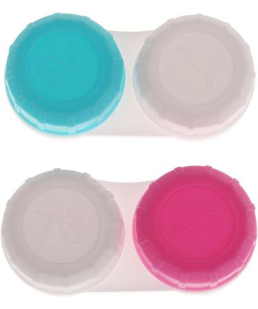 Contact Lens Case Double Boxes - Portable Travel Container (10 Pieces) - Rose Red - Durable & Compact for Easy Travel - Buy Online on GoSupps.com