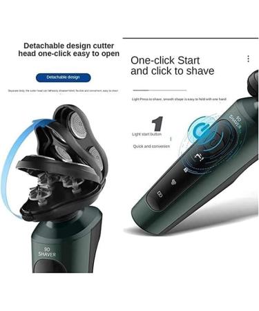 Men's Electric Shaver & Trimmer 3 in 1 | Cordless Rotary Beard & Nose Trimmer Waterproof & USB Rechargeable - Buy Online on GoSupps.com