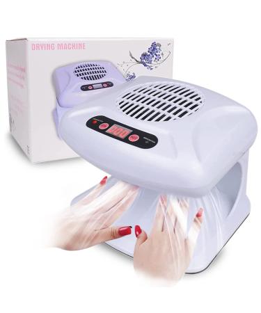 Nail Polish Dryer Nail Gel Fast Drying Curing Nail Art Gel Polish Dryer for Hands Feet Hot & Cold Wind Professional Salon Nail Air Fan Blower Manicure Tool for Drying Art Gel