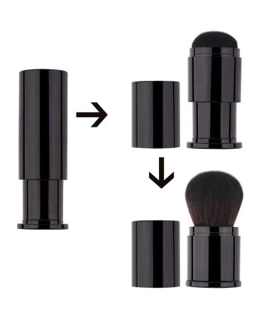 RN BEAUTY Retractable Powder Brush Set - Professional Mineral Blending Brushes with Cover, Black - Buy Online on GoSupps.com