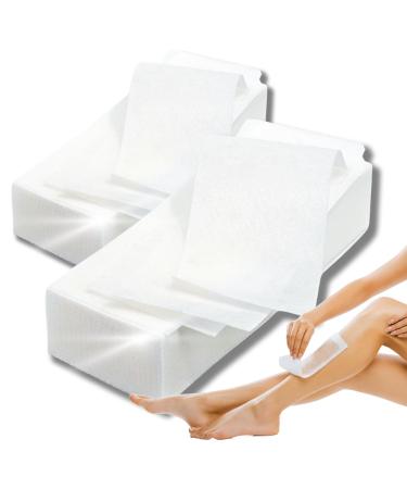 Lalill fleece strips 200 pieces for wax - fleece stripes for hair removal with warm wax and sugar paste face - body hair removal epilation wax stripes - wax waxing bulk wax strip 200 pieces (1 Pack)