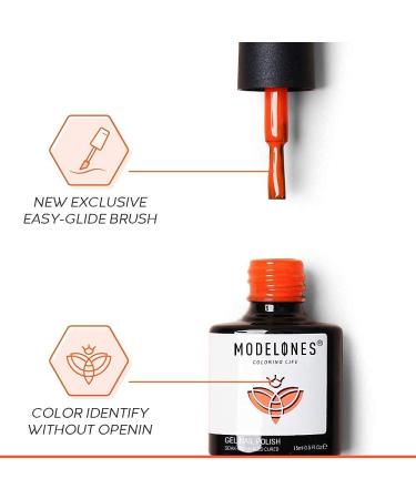 Modelones Fall Burgundy Dark Red Gel Nail Polish - 15ML Soak Off LED Color - Buy Online on GoSupps.com