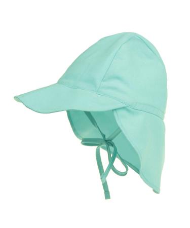 LACOFIA Baby Sun Protection Beach Hat Toddler Super Soft Adjustable Flap Cap Kids Summer Visor Cap 6-18 Months B-Sky Blue