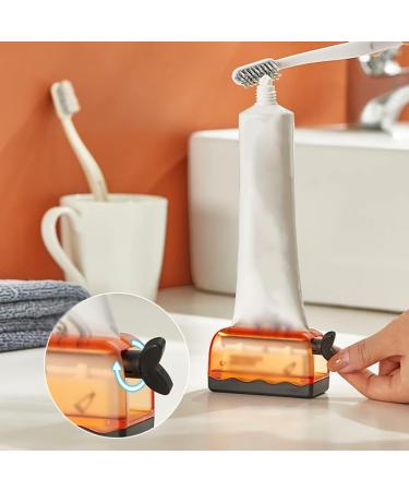Tube Toothpaste Squeezer Transparent Toothpaste Squeezer Rolling Tube Toothpaste Squeezer Dispenser Seat Holder Stand Toothpaste Tube Squeezer For Bathroom Accessories Ointment Soft Tube Rotate Tooth Orange - Buy Online on GoSupps.com