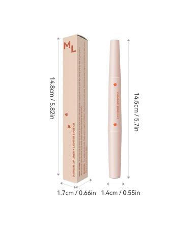 2 in 1 Double Head Lipstick & Lip Liner Set - Waterproof 24 Hour Nude Lipstick for Women | Creamy Lip Pencil | International Shipping - Buy Online on GoSupps.com
