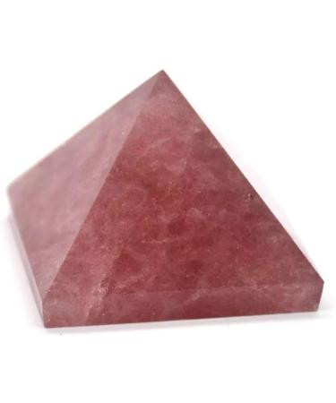 Natural Crystal Rough 40mm Natural Strawberry Crystals Quartz Stone Pyramid 1pc PEIQIYIN - Buy Online on GoSupps.com
