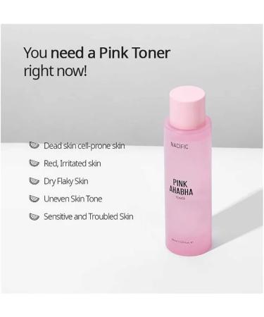 NACIFIC Pink AHA BHA Toner with Watermelon Extract | Glow & Moisturize | 150ml Hyaluronic Acid Skincare - Buy Online on GoSupps.com