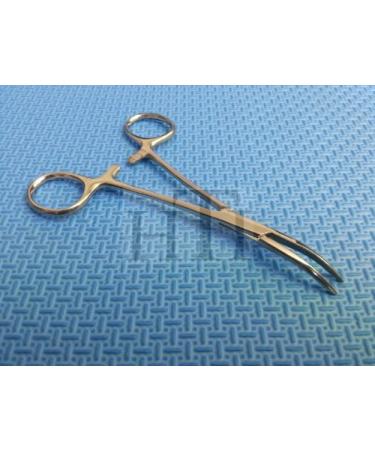 HTI BRAND Dog CAT PET Hair Puller Remover Stainless Steel HEMOSTAT Locking Forceps 5.5" Curved Full Serrated