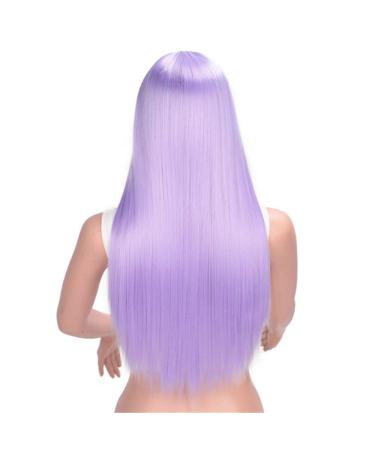 This Is A Wig 24 Inch Purple Long Straight Hair Wig Sold By Ladies Pink/Yellow/Orange Wig Middle Natural Hair 24inches 3815