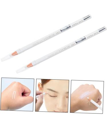 OHPHCALL Elegant Eyebrow Pencil White Eyebrow Marker Easy To Apply Makeup Brush Eyeliner - Buy Online on GoSupps.com