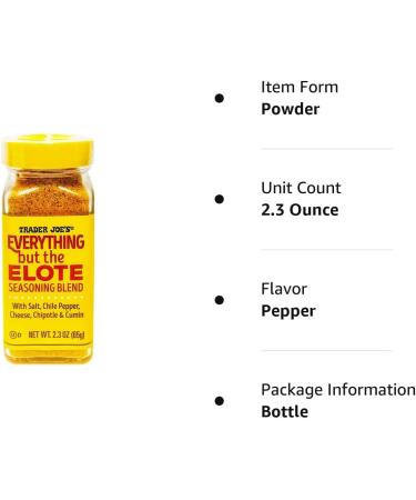 Trader Joe's Everything but The Elote Seasoning Blend 2.3 oz (65g) - Buy Online on GoSupps.com