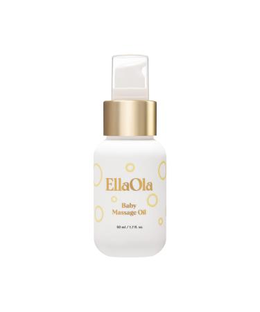 ELLAOLA Travel Baby Massage Oil | Organic, Moisturizing Formula Made With Natural Jojoba, Avocado, and Argan Oil to Hydrate Sensitive Skin and Protect Against Cradle Cap | 1.7 fl. oz. 1.70 Fl Oz (Pack of 1)