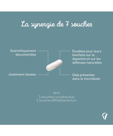 Probiotique Flore Intestinale - 7 souches dont Lactobacillus & Bifidobacterium - 28 Milliards d'UFC/jour - Transit & Microbiote Intestinal - 60 G lules V g tales Fabriqu en France - Vitavea - Buy Online on GoSupps.com