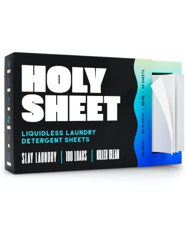 Laundry Detergent Sheets Eco & Earth Friendly No Plastic Jug Pre-measured Concentrated Power Biodegradable sheet Mess Free Lightweight Breeze to use Hypoallergenic Travel Friendly 100 Loads Killer Clean