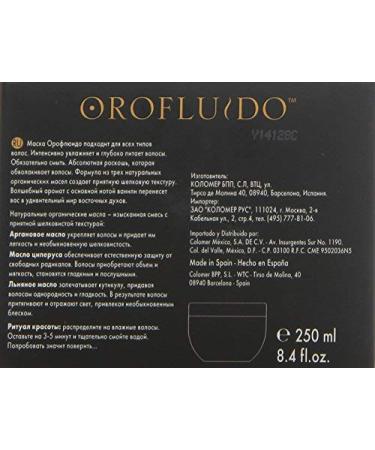 Orofluido Original Mask - Argan Oil Hair Treatment 250ml | Luxurious Care for Smooth Color-Protected Hair - Suitable for All Hair Types - Buy Online on GoSupps.com