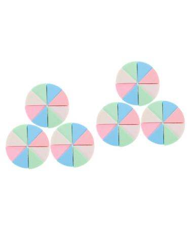 Beavorty 6 Sets Triangular Sponge Puff Makeup Sponges Wet and Dry Makeup Sponge Powder Puff Women Cosmetic Supply Cleansing Cotton Pads Makeup Latex Sponge Latex Makeup Sponge for Women Mix