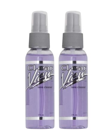 (Pack of 2) Clear View Premium AR-Coated Anti-Streak Anti-Static Lens Cleaner Spray Pack of 2- 2 Ounce