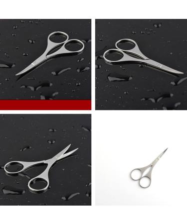 FRCOLOR Facial Hair Grooming Scissors Small Precision Scissors for Men & Women | Perfect for Hair Eyelashes Nose Eyebrow & Mustache Trimming - Buy Online on GoSupps.com