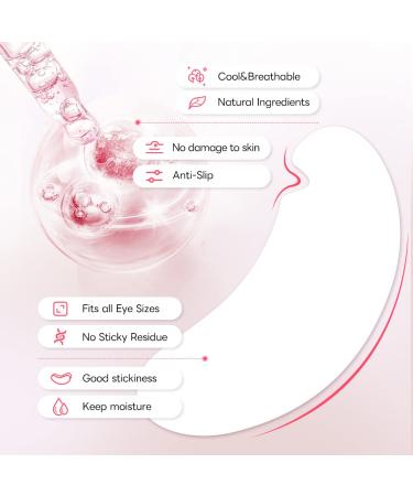 Lunamoon Eye Pads for Eyelash Extensions - 50 Pairs V-Pads for Lash Lifting & Gel Patch - Best Eyelash Extension Supplies (V-Pink) - Buy Online on GoSupps.com