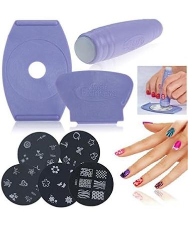 Set Nail Stamp Stencil - DIY Nail Art Image Printing Plate | Original Tool for Stunning Nail Designs - Buy Online on GoSupps.com