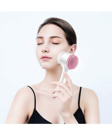 USB Manual Facial Cleansing Brush 2-in-1 Skin Care face Brush Silicone Facial Scrubber Manual Dual Face Wash Brush for Deep Pore Exfoliation Massaging (Blue/Pink)-Pink Blue pink - Buy Online on GoSupps.com