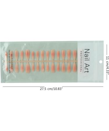 FEIlei 30Pcs Long Press on Nails Coffin French Fake Nails Tip Gradient Acrylic Nails Glossy False Nails for Women Girls - Buy Online on GoSupps.com