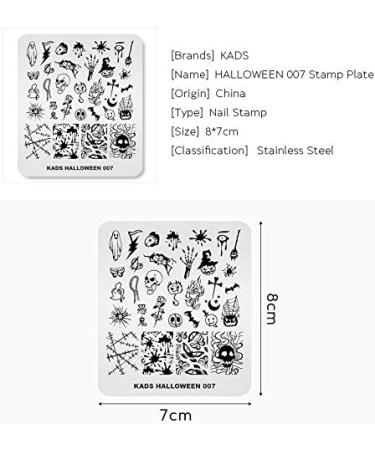 KADS Halloween Nail Art Stamping Kit - Pumpkin Ghost Skull Bat Image Plates (HA007) - Buy Online on GoSupps.com