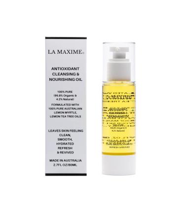 LA MAXIME Deep Cleansing Oil - Antioxidant-Rich & Nourishing Oil Cleanser, 100% Natural - Multivitamin Cleansing Oil, Gluten & Cruelty-Free - Removes Makeup & Hydrates for All Skin Types (2.7 Fl Oz)