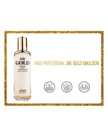 Buy ANJO Skin Care 24K Set - Toner Emulsion Essence Cream Eye Cream & Ampoule - International Shipping - Buy Online on GoSupps.com