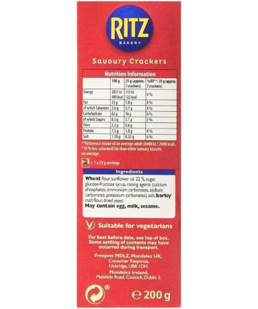 Cracker Bundle Consisting of Ritz Crackers Original 200g (3 Pack) - Buy Online on GoSupps.com