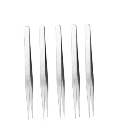 minkissy Tweezers Straight Thick Grade Stainless Steel Tool Sewing Clip Sewing Tool Tweezers Eye Sewing