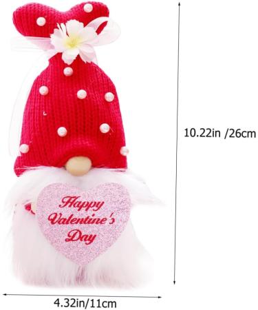 ORFOFE Valentine Gnome House Decorations for Home Mr Mrs Plush Gnome Wear-Resistant Gnome Decor Toy Desktop As Shown 2 111x9x26cm - Buy Online on GoSupps.com