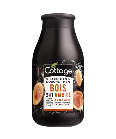Cottage Cottage Men's 3-in-1 Shower Shampoo Amber Wood 250 ml Made in France