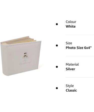 Joe Davies White Suede 'My Christening' Album - Silver Teddy Motif - 6x4 Photo Size - Buy Online on GoSupps.com