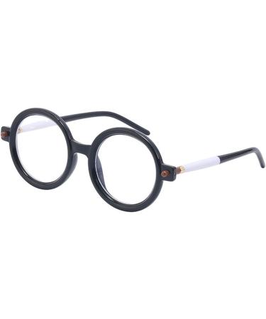 AOOLIA Large Ice Cream Round Reading Glasses for Men & Women - Black/White - Spring Hinges - 1 Diopter - International Shipping - Buy Online on GoSupps.com