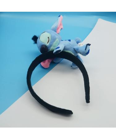 Kawaii Stitch Velvet Headband with 2 Hair Ties | Cute Cartoon Hair Accessories for Girls and Women - Buy Online on GoSupps.com