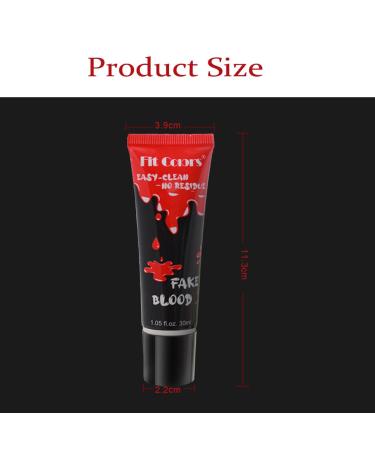 GL-Turelifes Halloween Fake Blood Paint Makeup | Coagulated Blood Gel for Zombie Vampire & Monster SFX | 1.06oz Bright Red Special Effects Wound Modeling - Buy Online on GoSupps.com