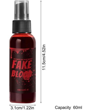  Dubbulon Washable Artificial Blood for Halloween | 60ml Halloween Makeup Kit - Safe Versatile Liquid for Cosplay Films Outdoor Parties Horror Photography Stage Performances - Buy Online on GoSupps.com