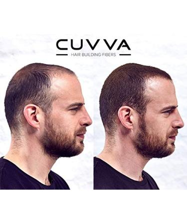 CUVVA Hair Fibers: Keratin Hair Building Fiber Loss Concealer - Thicker Hair in 15 Seconds - Black (0.87oz/25g) - Buy Online on GoSupps.com