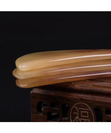 PACKOVE Horn Gua Sha Tool Facial Beauty Scraping Board for Face Massage and Skin Care Pain Relief 5.12 Inch Natural Material - Buy Online on GoSupps.com