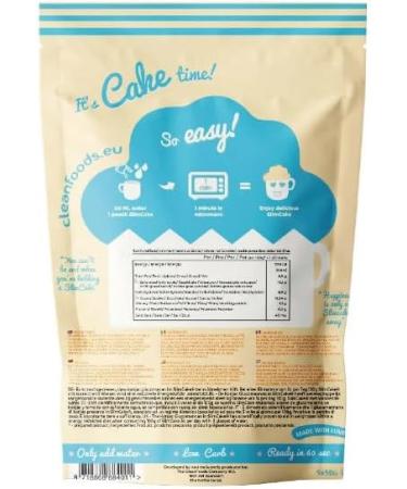 CleanFoods SlimCake 73 calories cup cake l saveur vanille l 5 cup cakes I Konjac Glucomannan I sans gluten I sans sucre I pr par en 60 secondes l mugcake - Buy Online on GoSupps.com